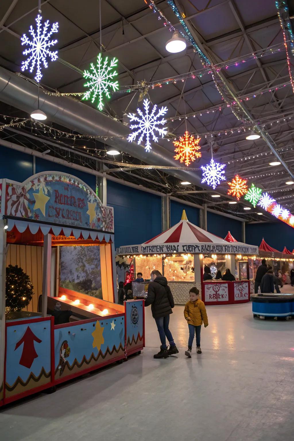 Take pleasure in the festive activities that make up a winter carnival.