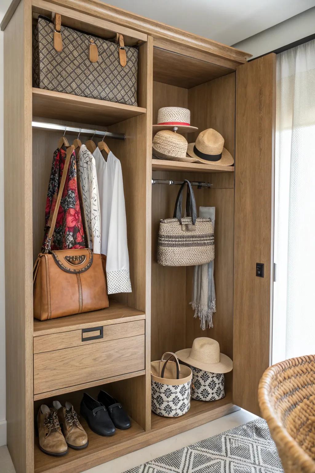 Show off your accessories using a specialized display.