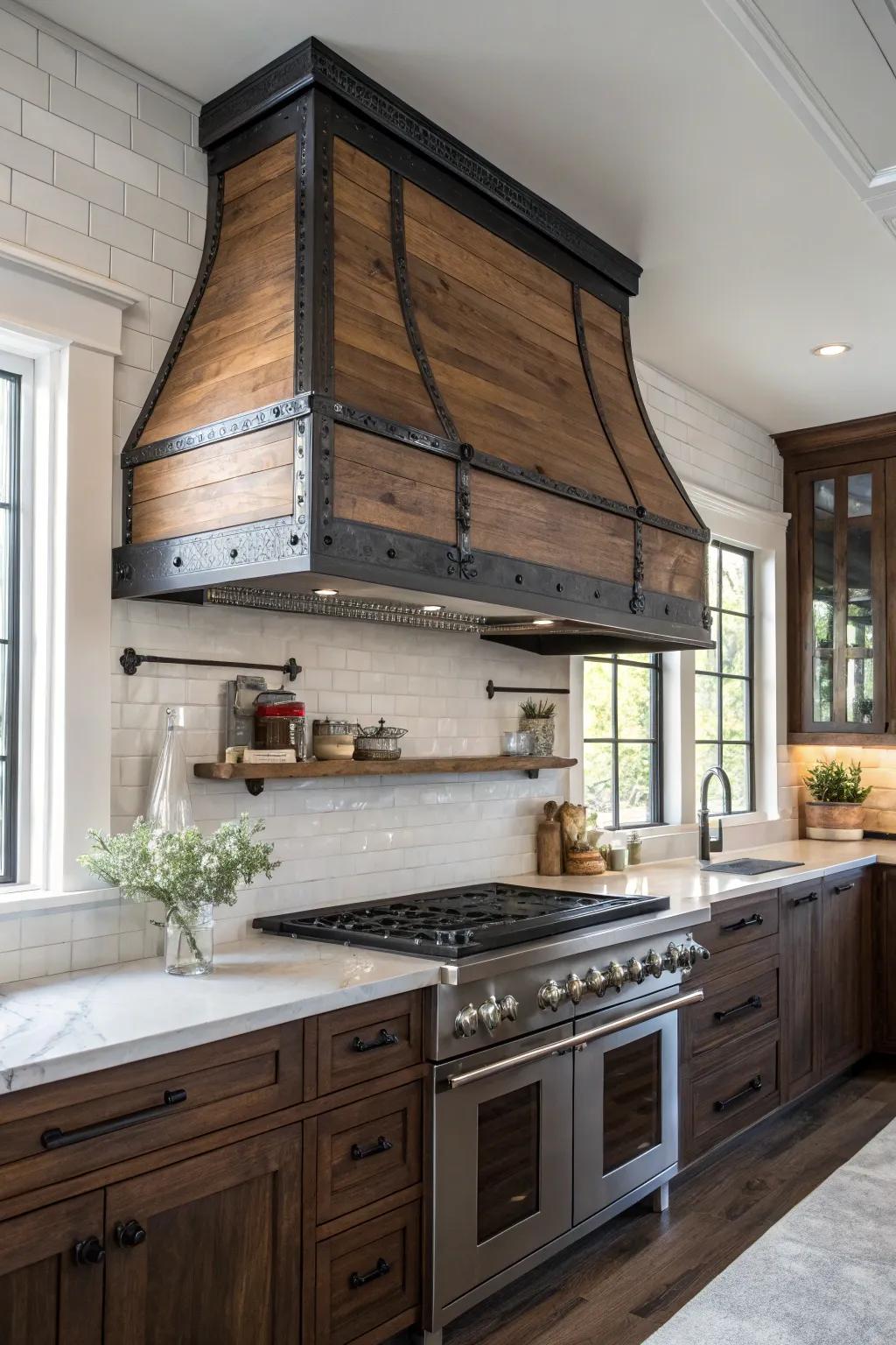 Industrial edge with wood and metal combinations for urban chic.