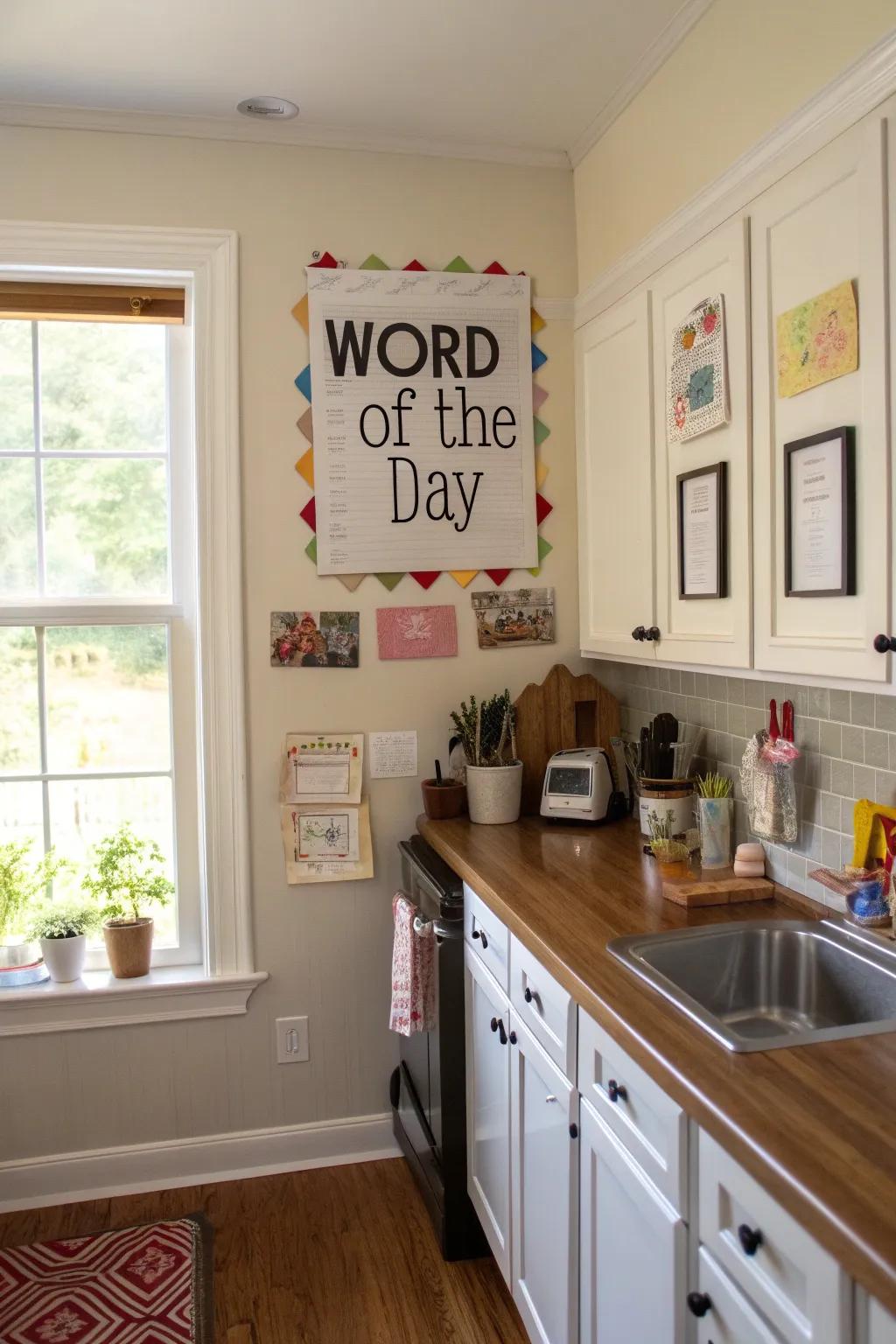 Enhance daily learning using a 'term of the day'.