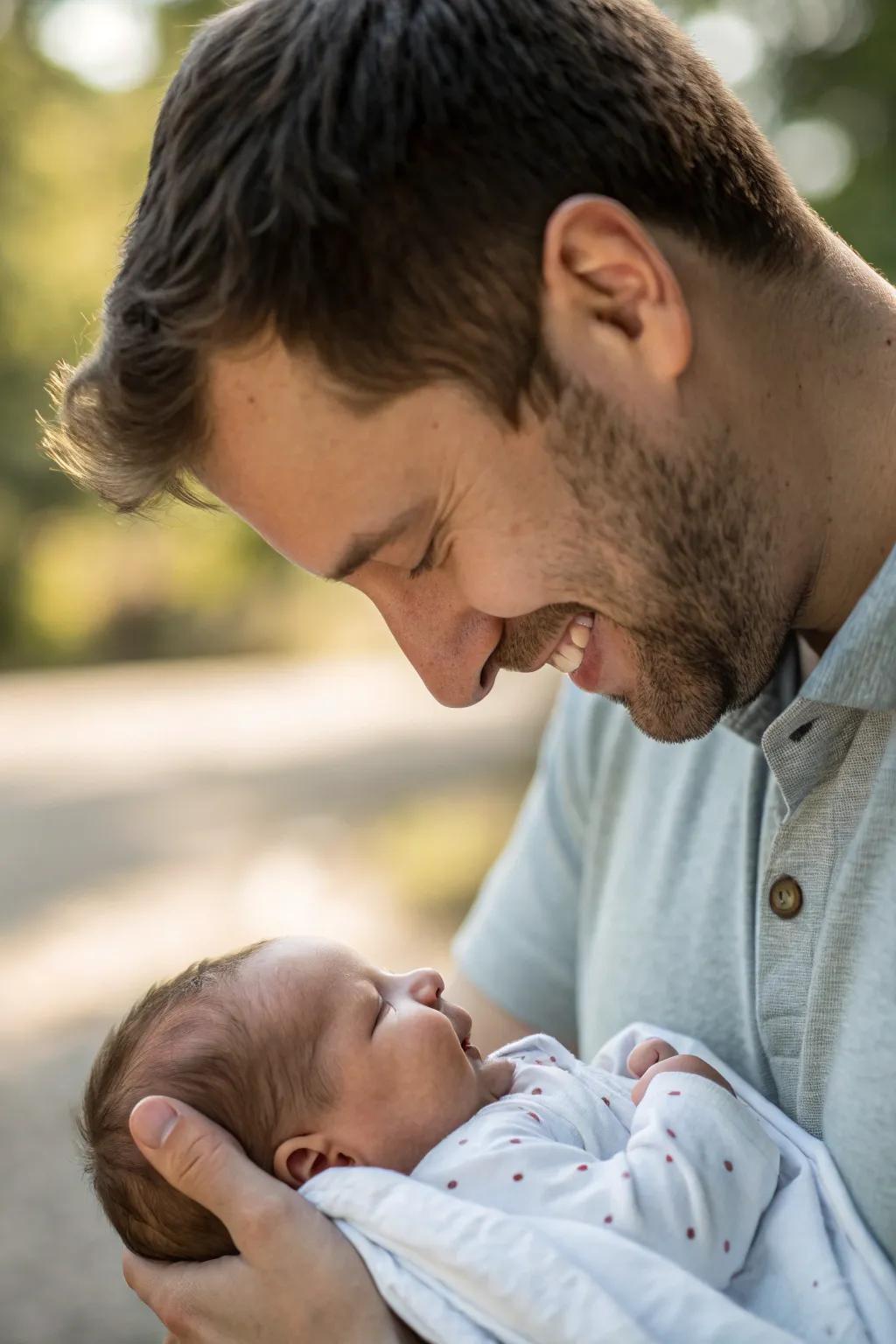 Tender moments with dad capture the nurturing side of fatherhood.