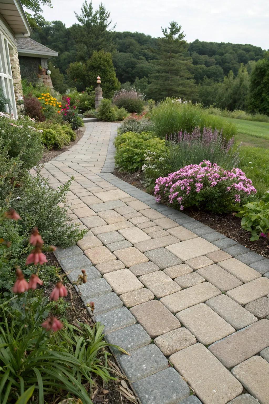Add dimension with a terraced walkway showcasing level changes.