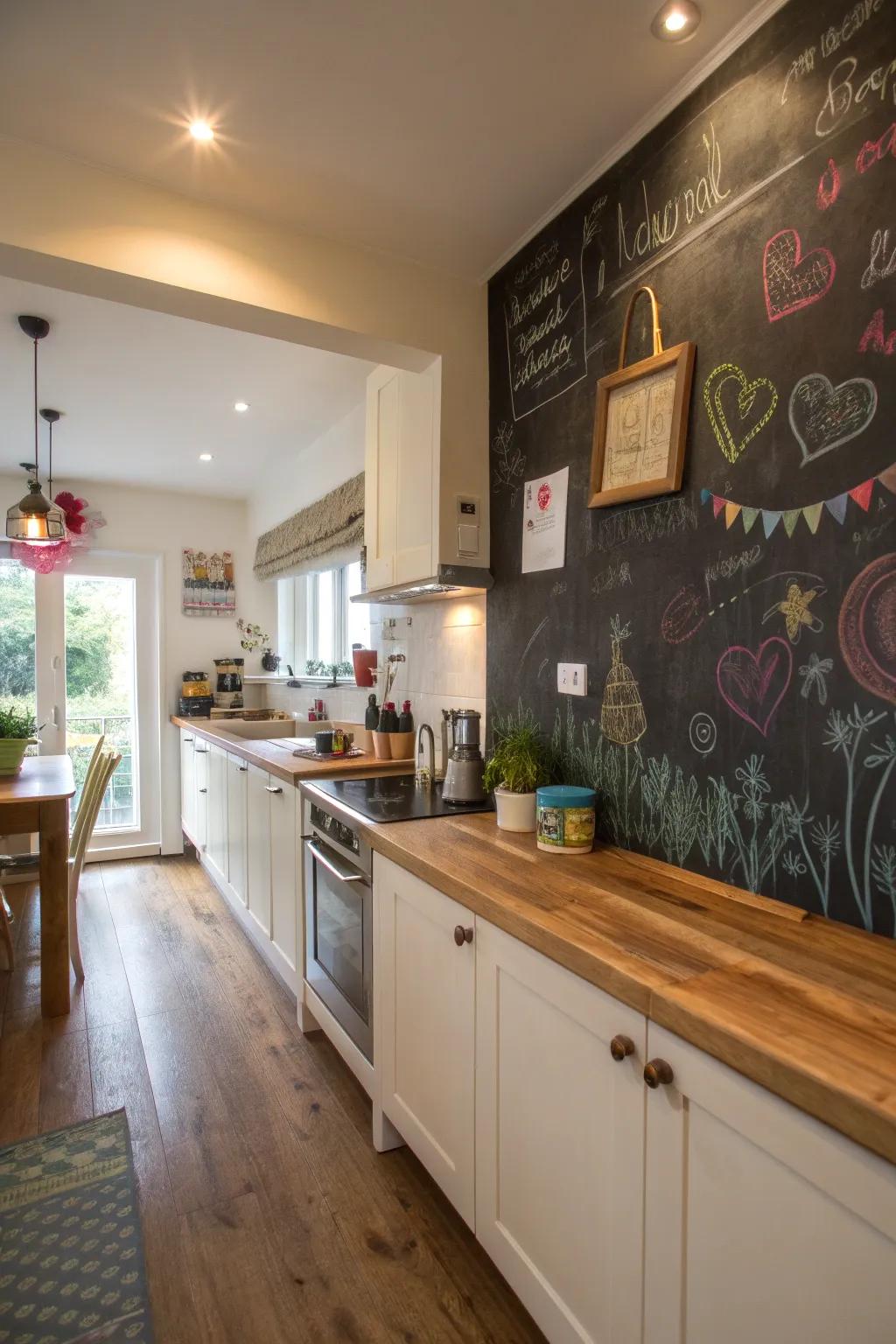 Slate walls make active zones fun and functional.