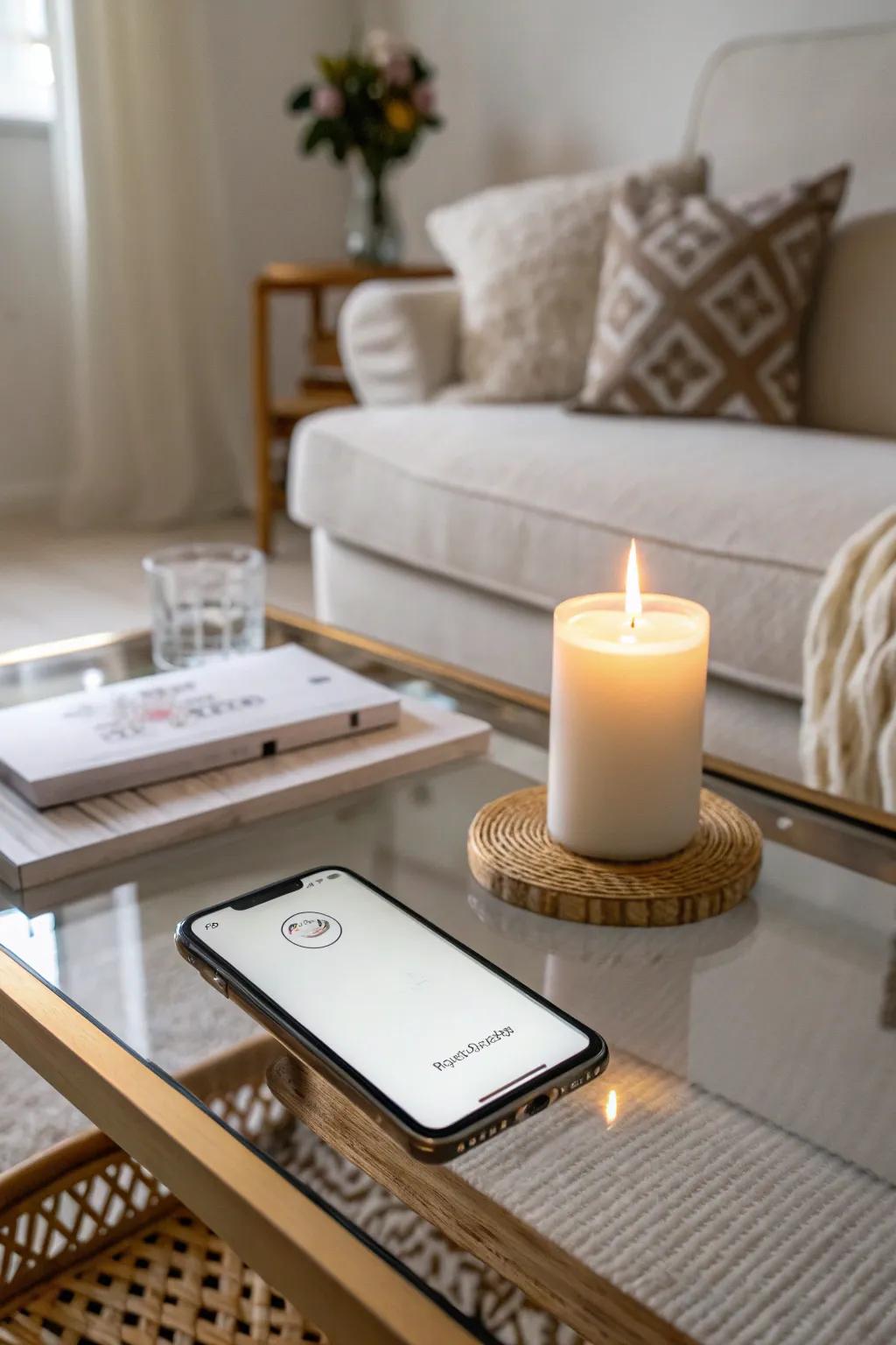 Achieve subtle elegance with a minimalist home screen.
