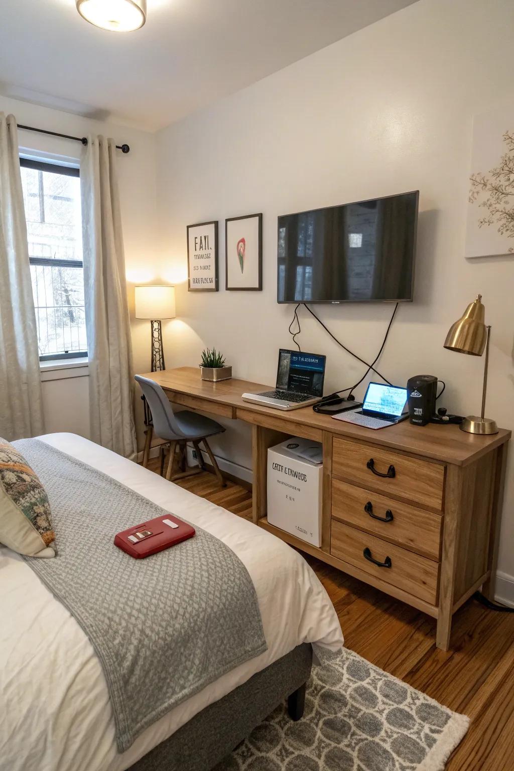 Connectivity essentials are essential in modern Airbnb bedrooms.