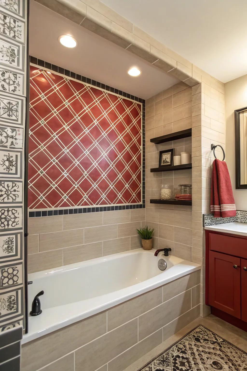 Make a declaration through a bold feature wall.