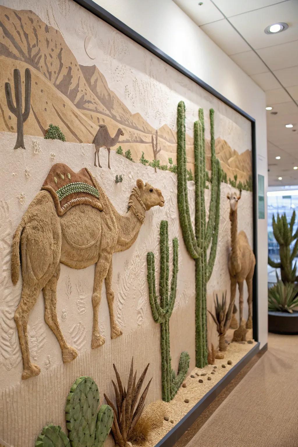 A sandy desert scene featuring unique desert dwellers.