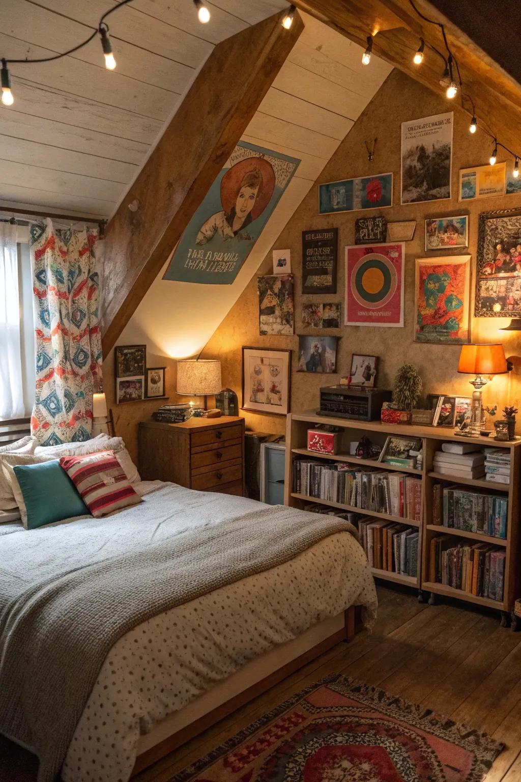 Personal touches make your attic bedroom uniquely yours.