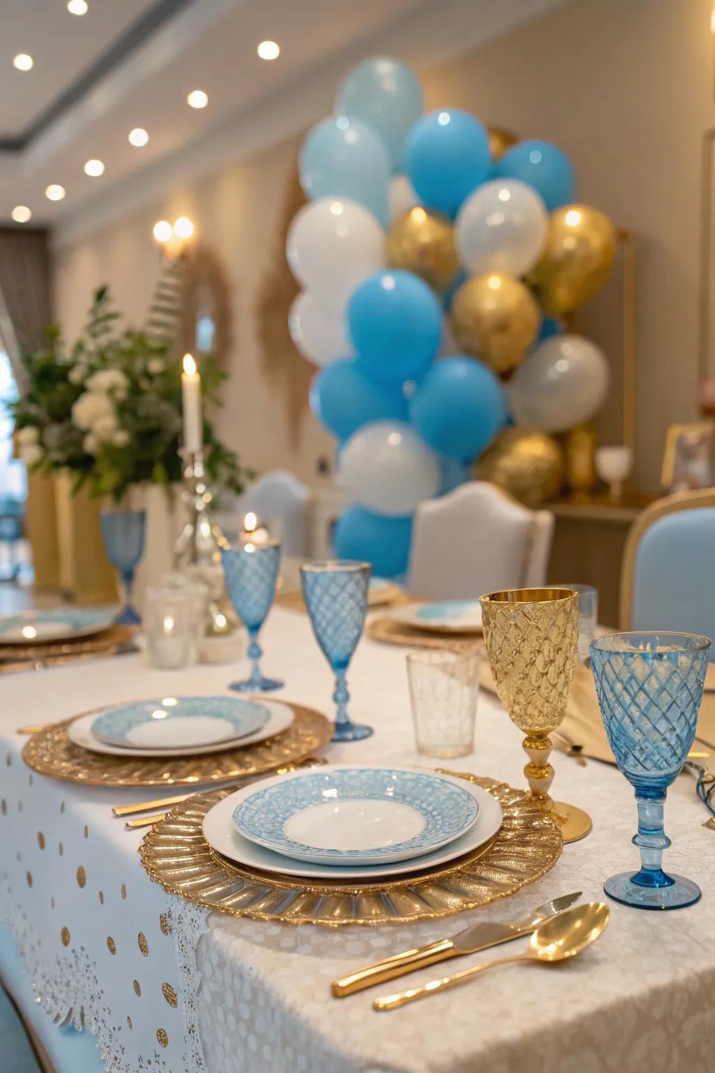 Elegant Blue and Gold Decor - Classic and Timeless
