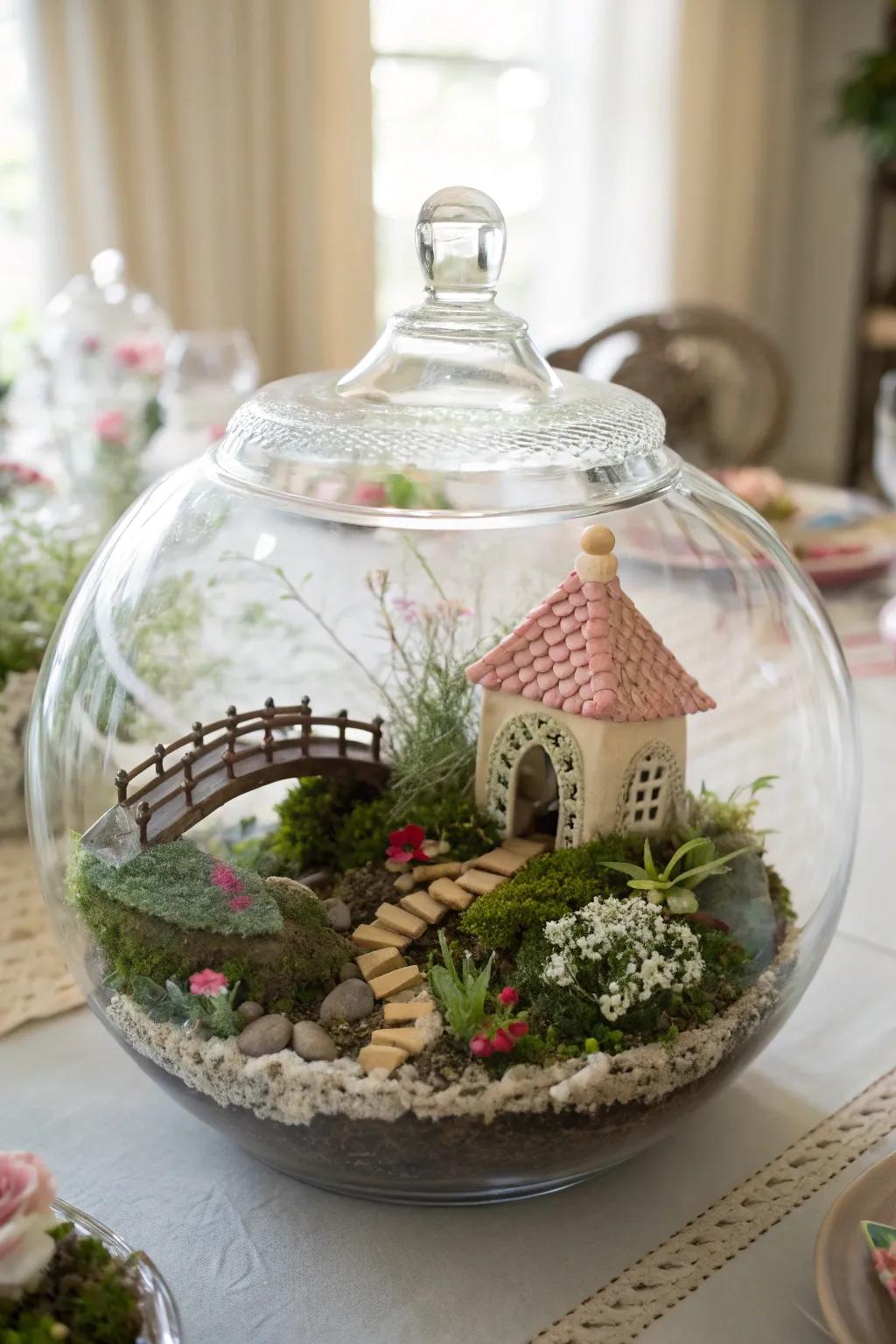 A fairy garden adds whimsy and intrigue to your decor.