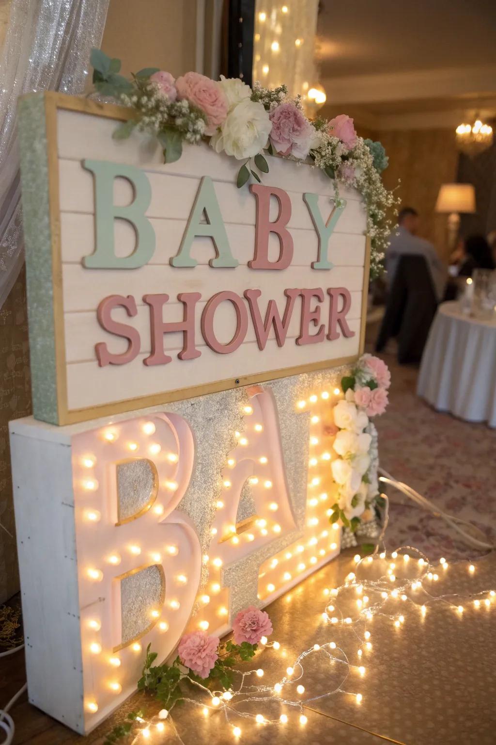 Illuminated decorations create a magical and illuminated atmosphere.