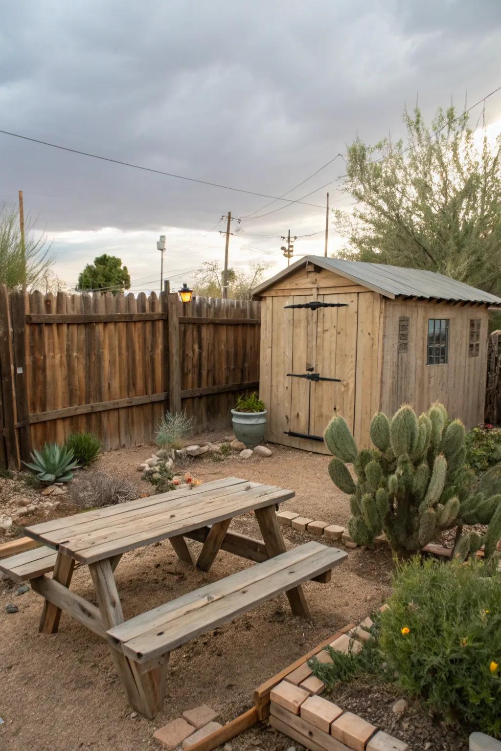Incorporate rustic charm with eco-friendly recycled timber elements.