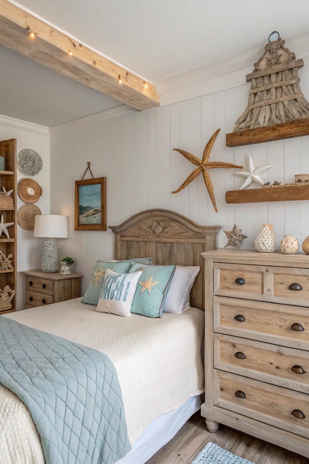 Seashells append a coastal touch to your decor.