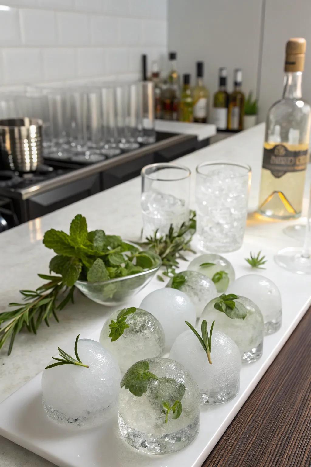 Distinct ice shapes inject a fanciful touch to your beverages.