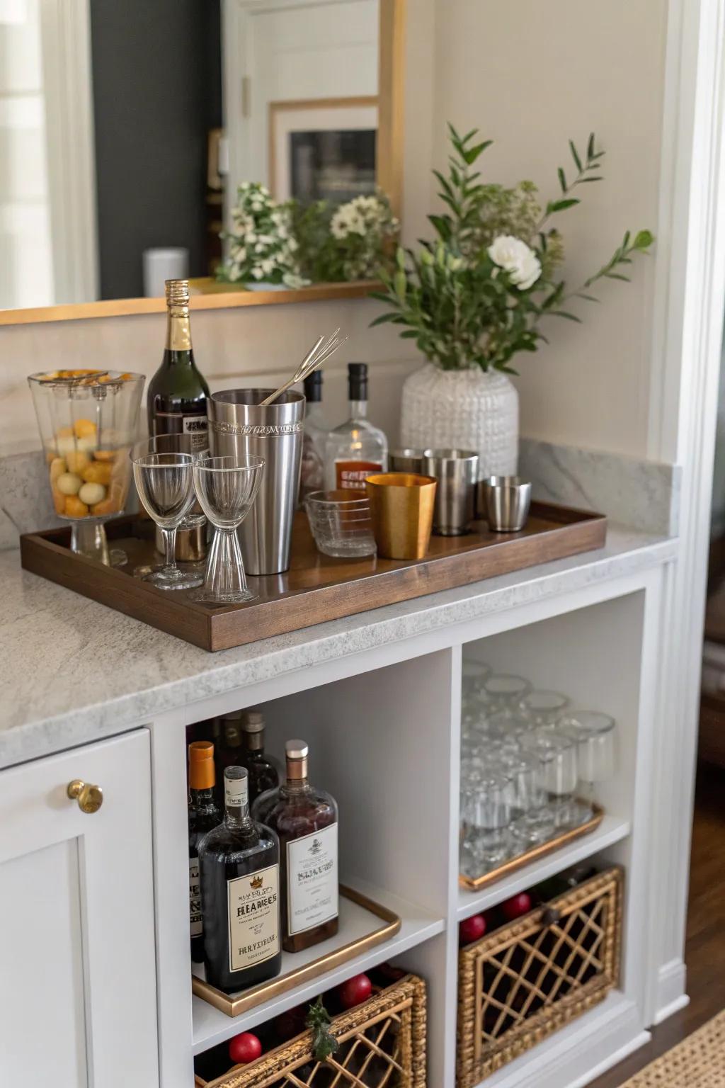 Compact bar designs maximize style and function in small spaces.