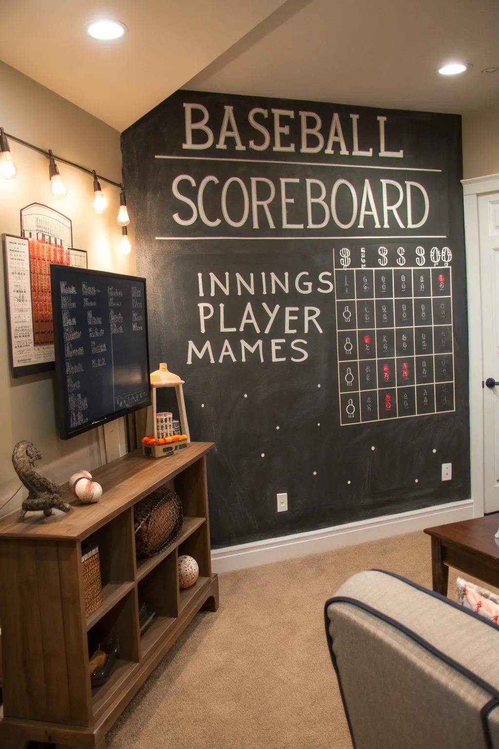 Promote creativity with interactive baseball-themed elements.