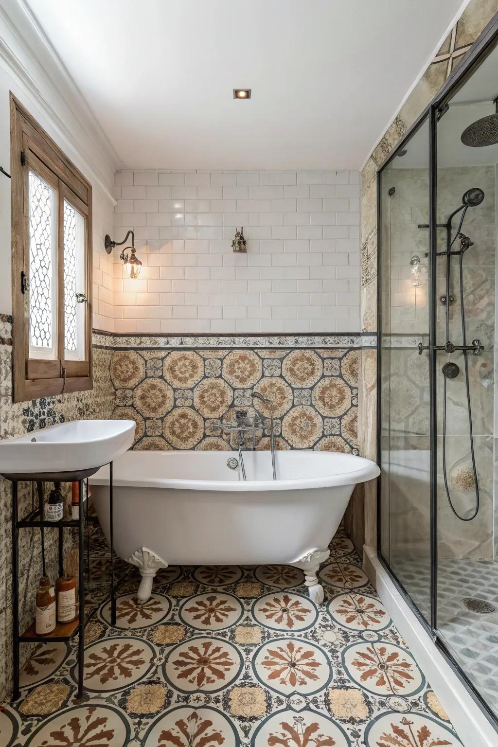 Old and vintage styles give your bathroom a classic charm and feel.