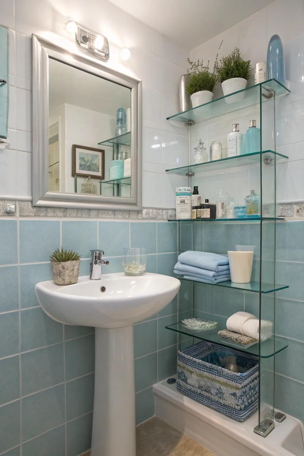 Vitreous accents append sophistication and replicate luminosity beautifully.