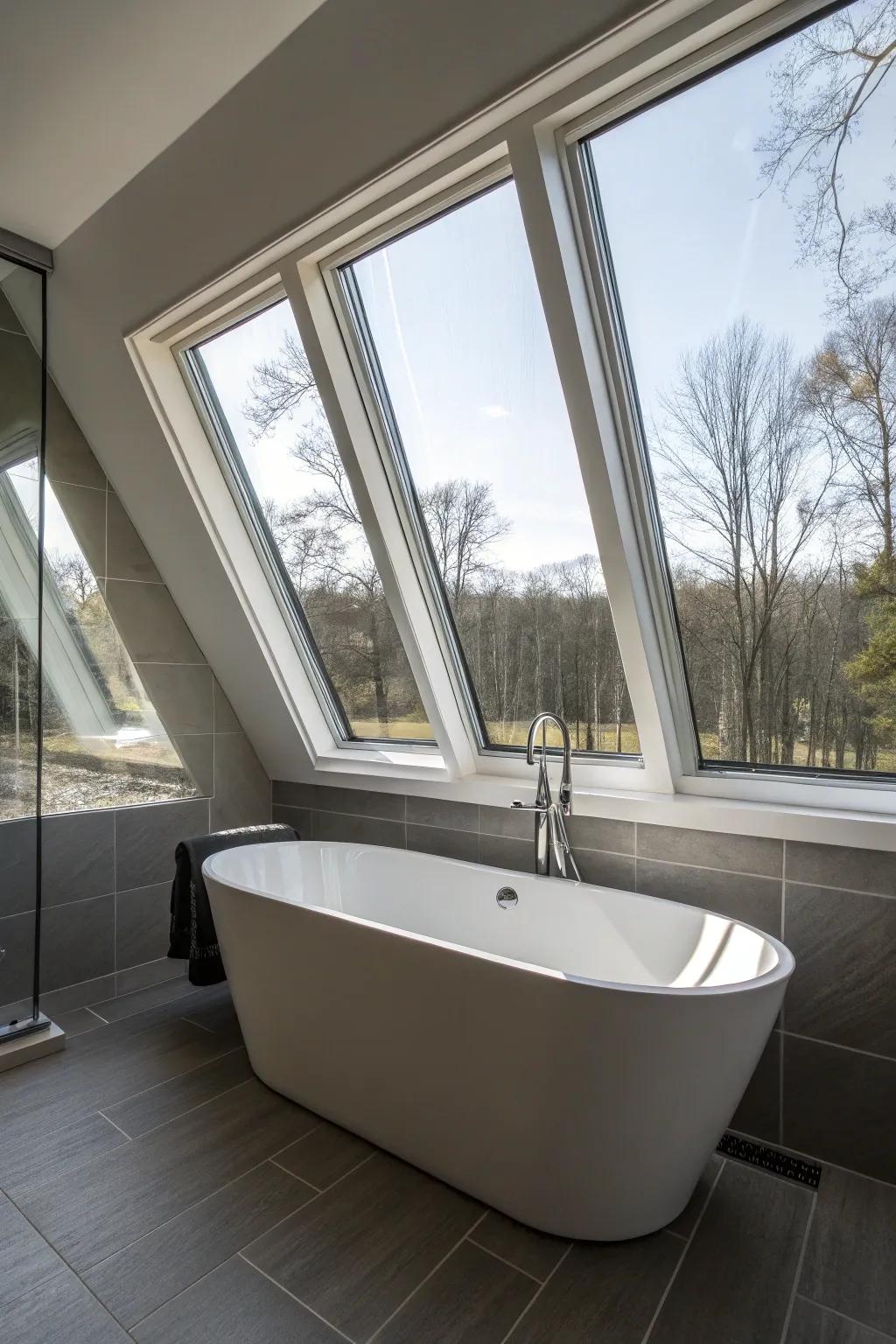 Corner windows offer unique lighting angles.