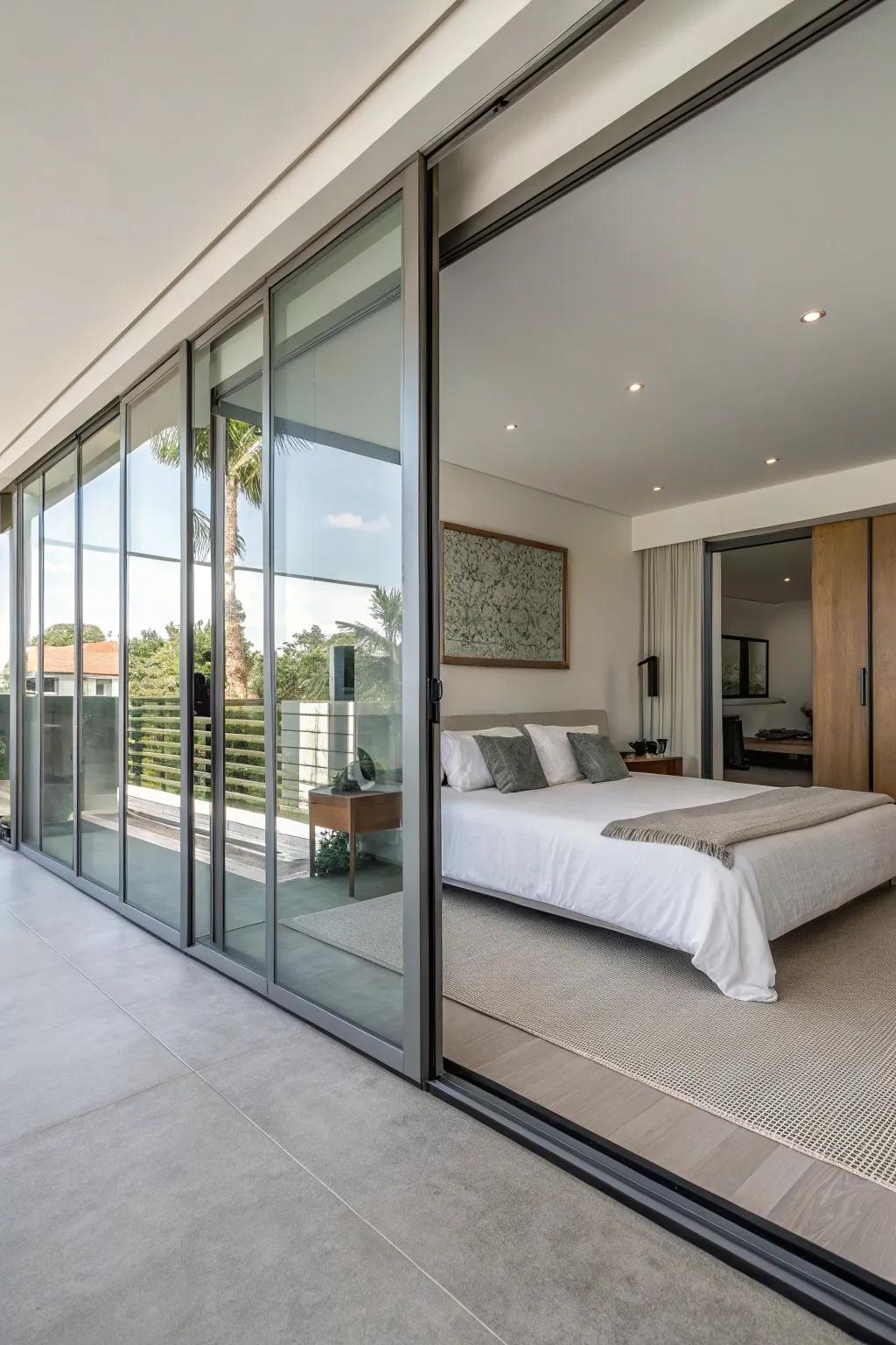 Sliding doors are a space-saving wonder.