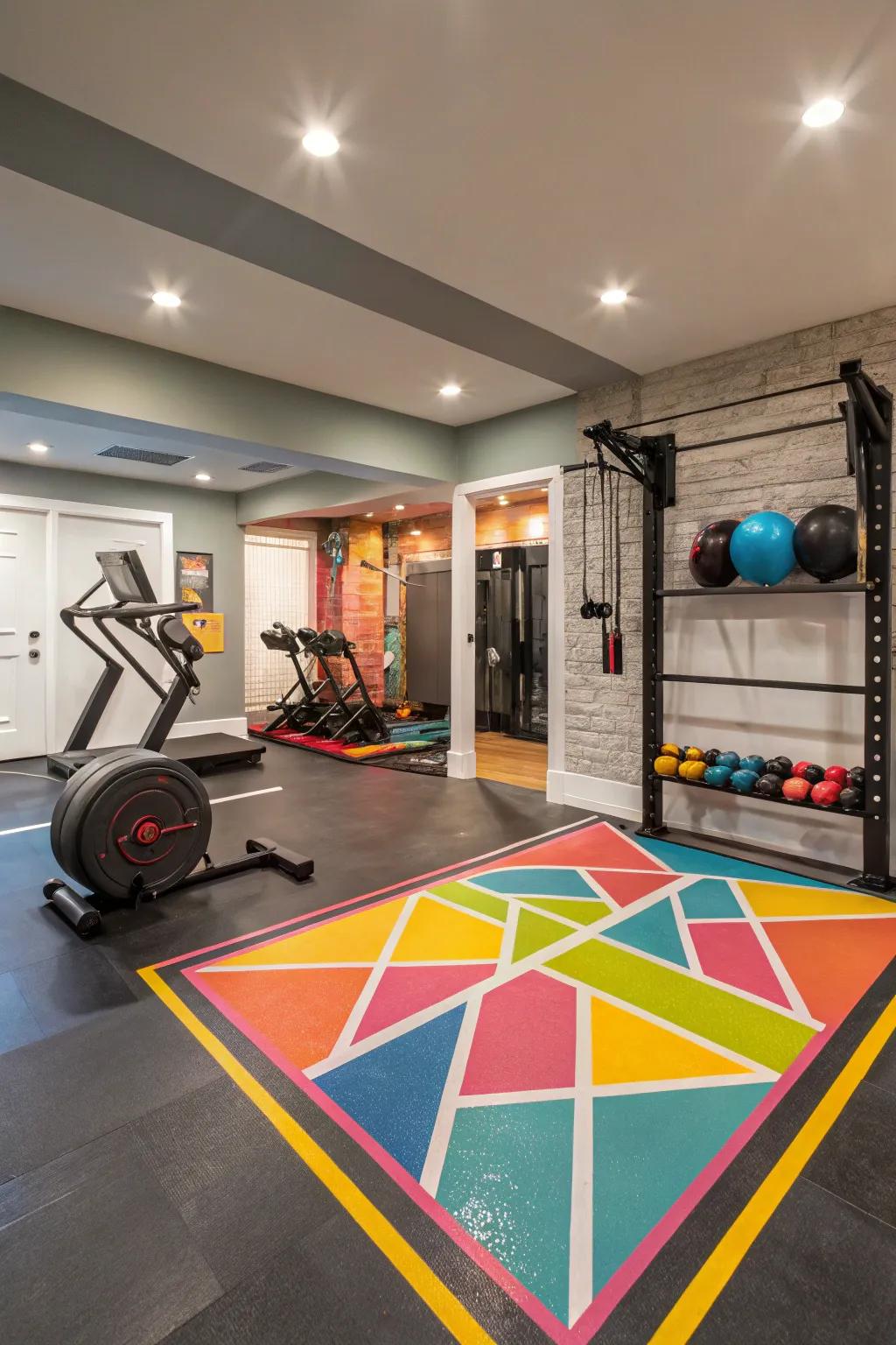 HandiCoat floors add a personalized touch to your gym.