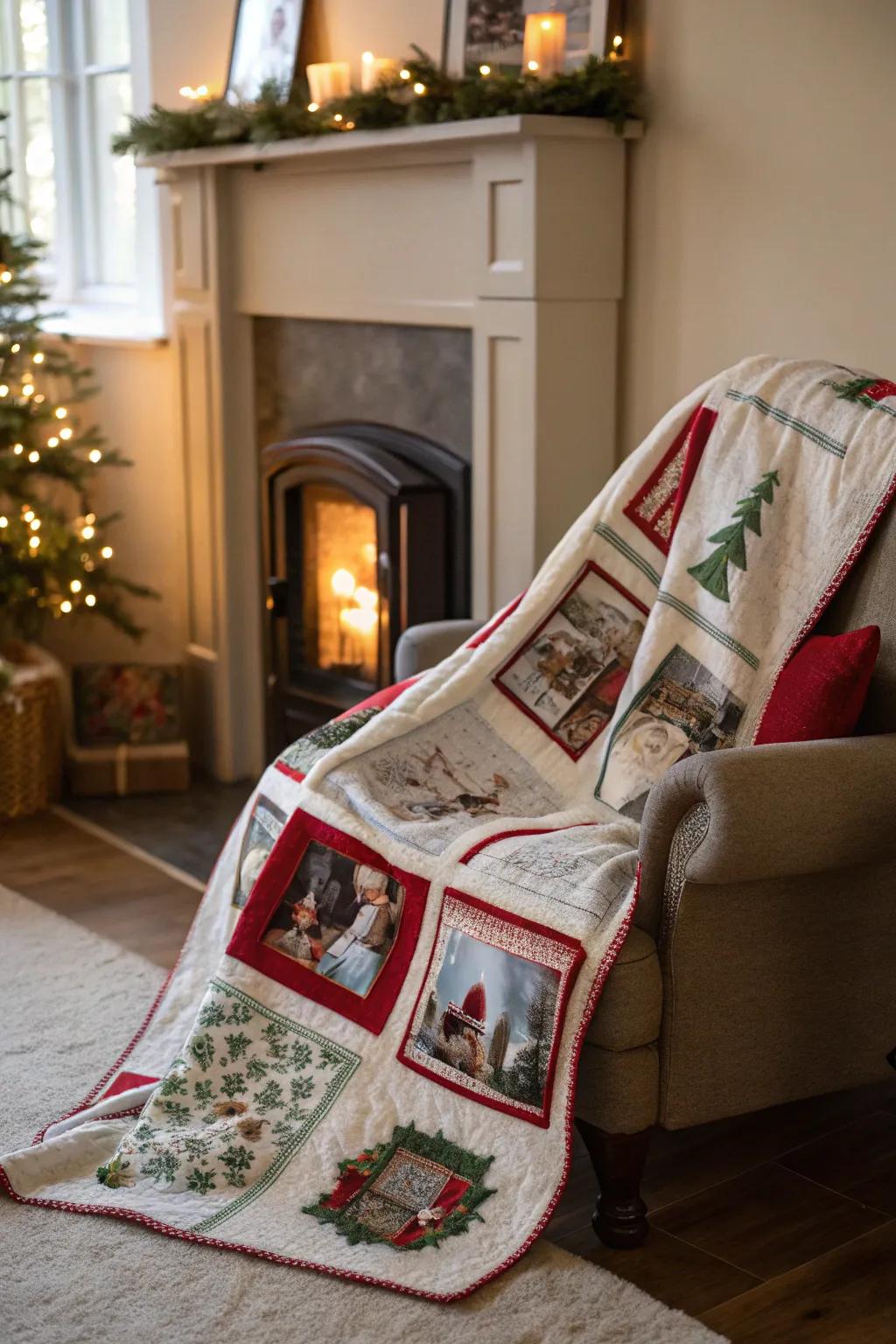 A festive holiday throw that captures the magic of the season.