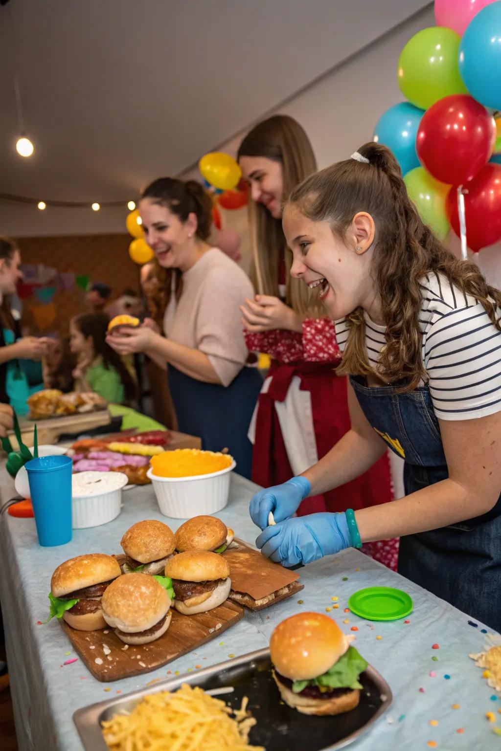 A burger cook-off provides an enjoyable element to the gathering.