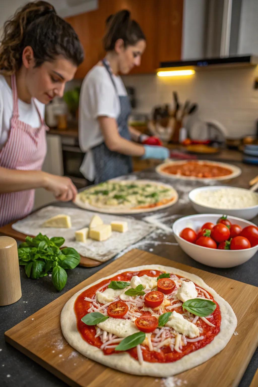 Craft your culinary masterpiece through a do-it-yourself pizza celebration.