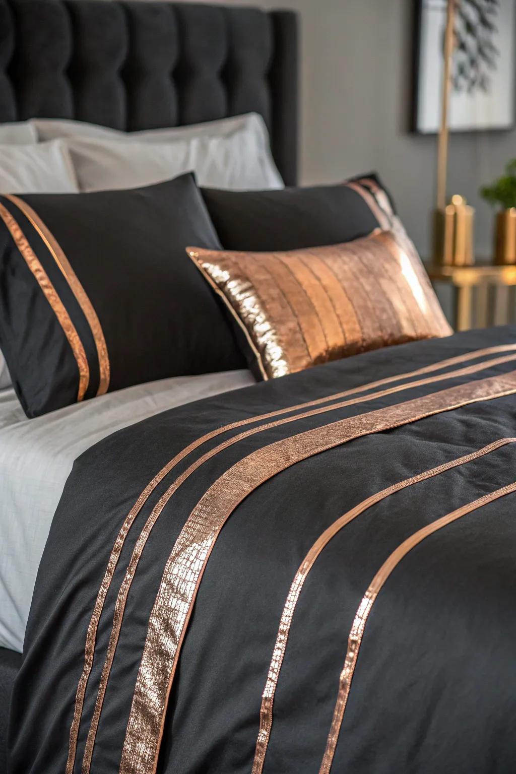 Enhancing sophistication with metallic accents.