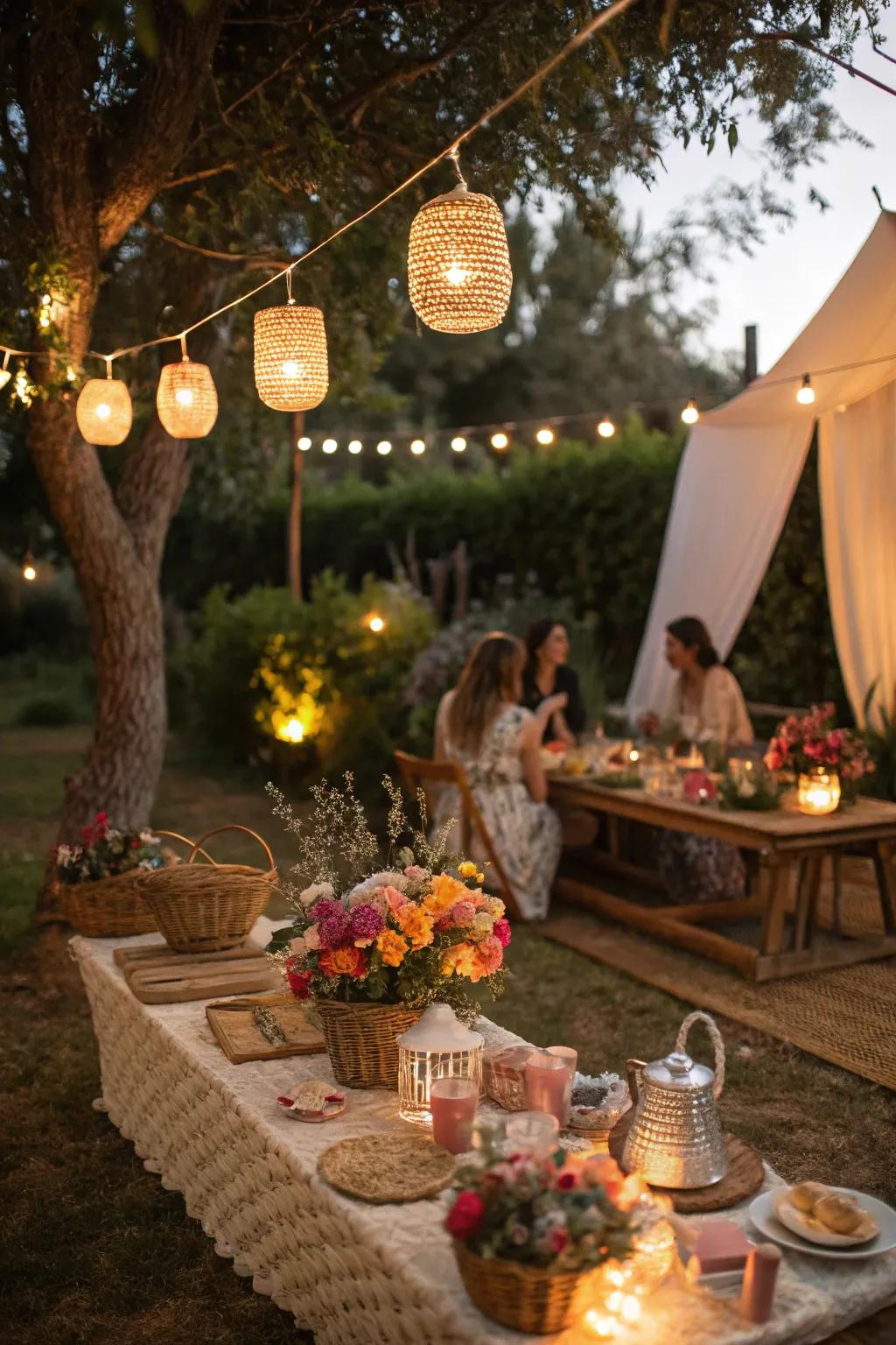 Eclectic illumination sets a magical mood.