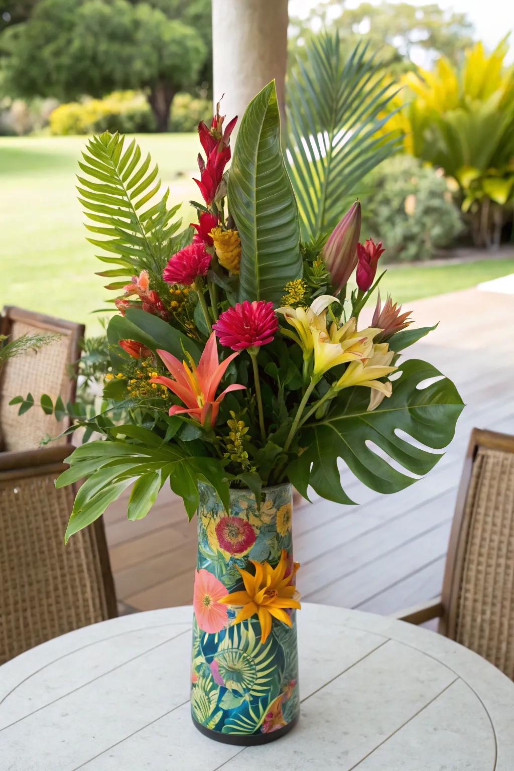 Exotic arrangement for an adventurous escape.