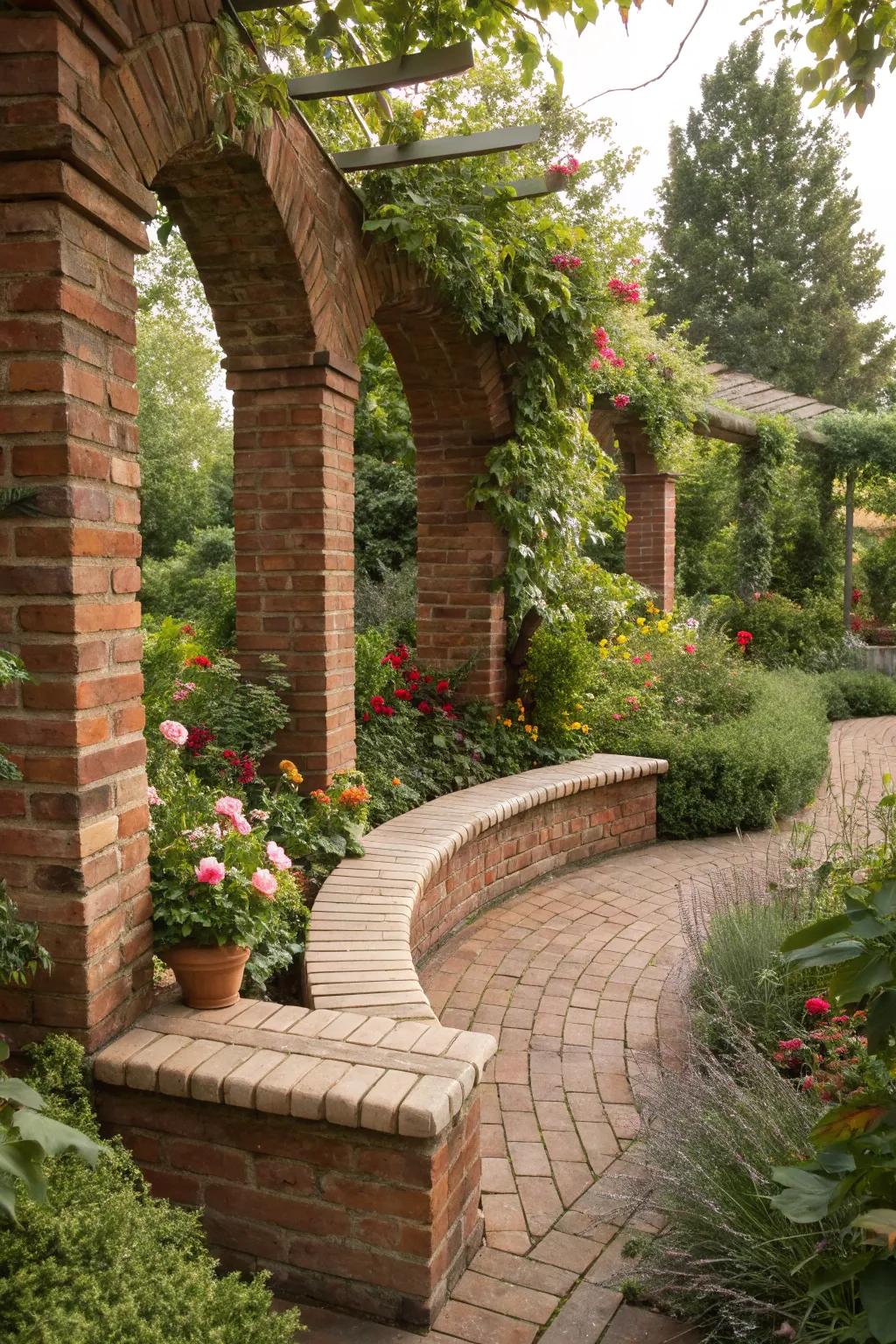 Structural stone block details contribute elegance and cohesion to garden designs.