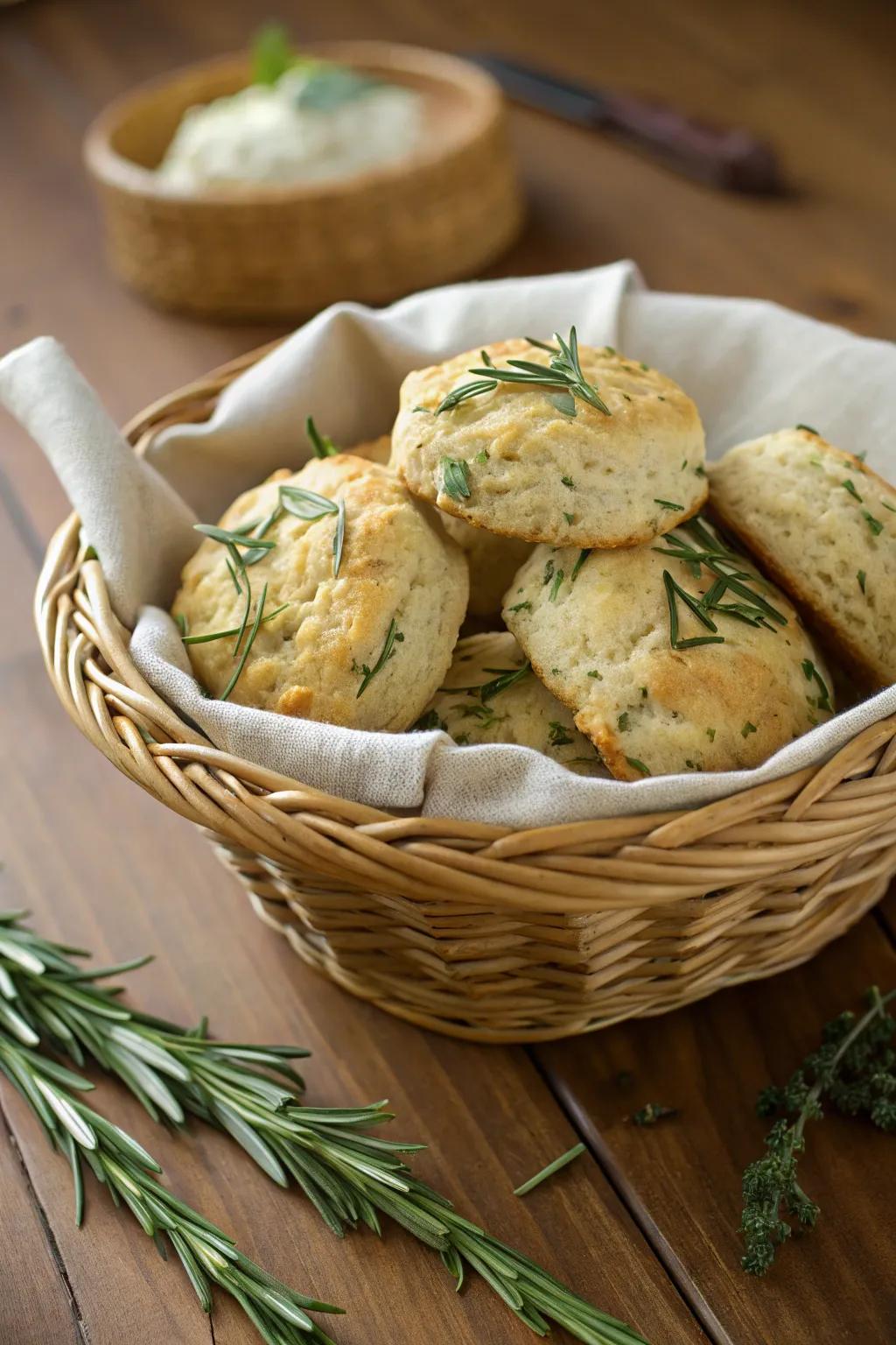 Savory biscuits that offer a rustic brunch experience.