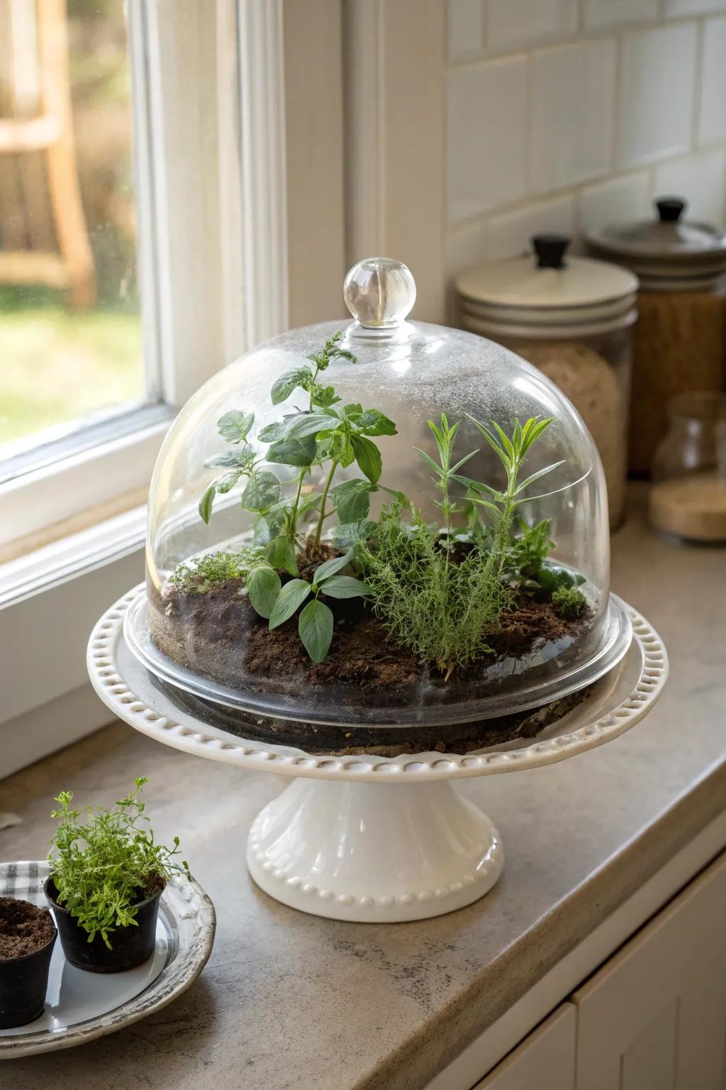 Cultivate your own indoor garden with a mini greenhouse dome.