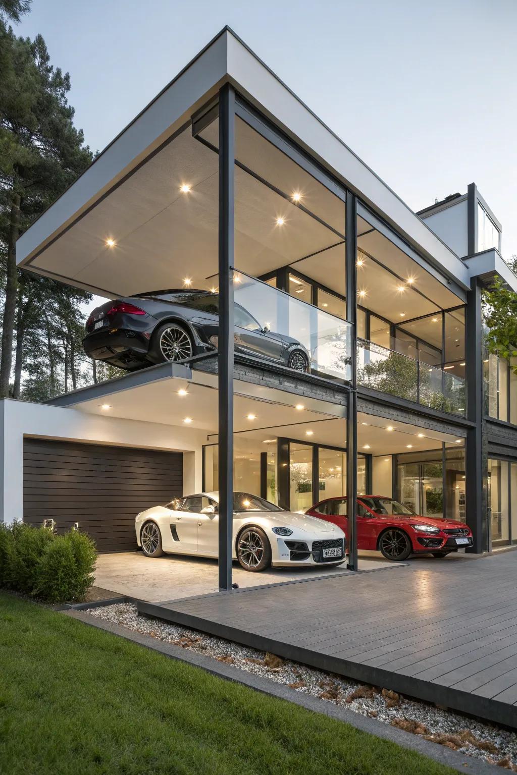 Maximizing space with a multi-level carport.