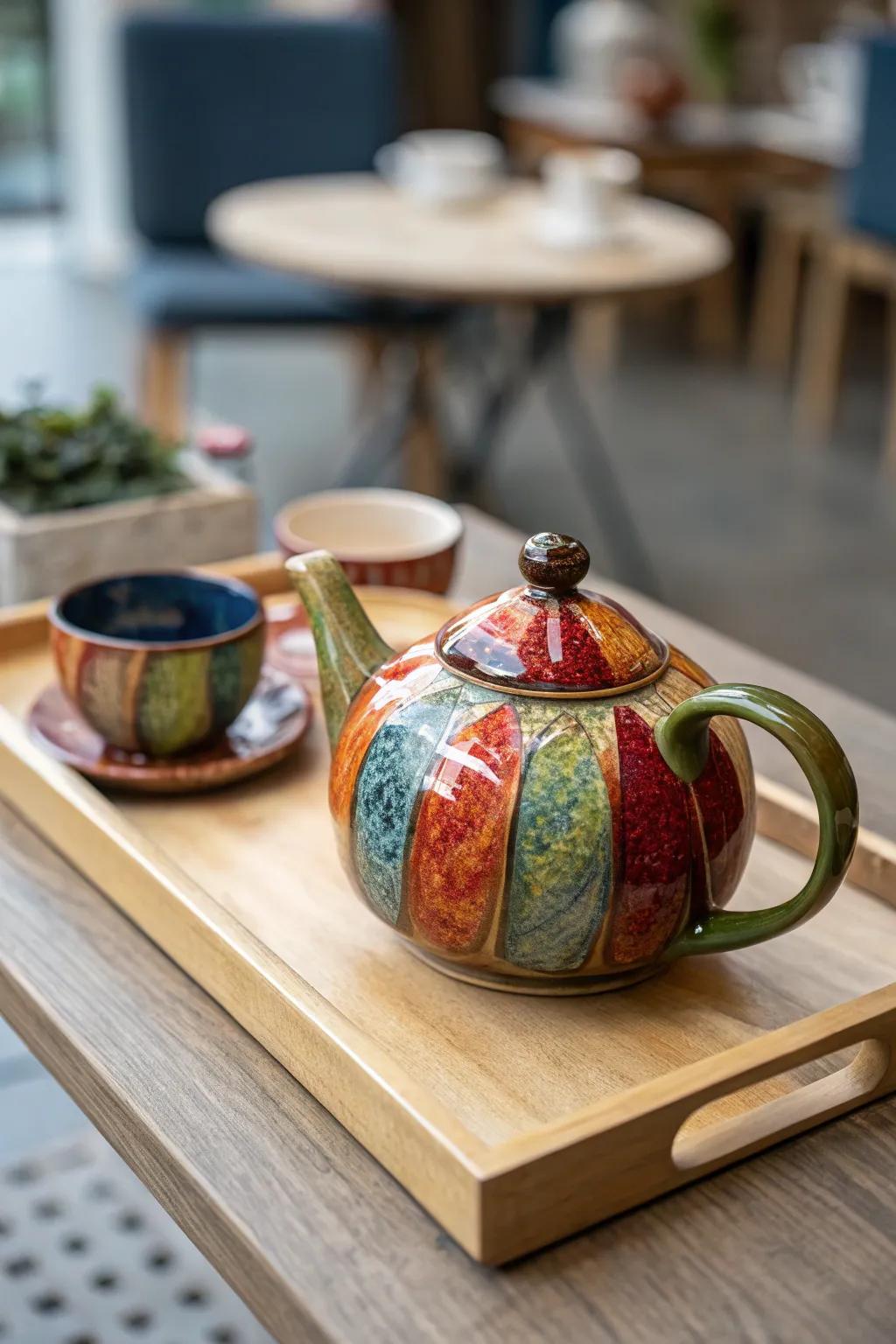 Unique teapots combine utility with artistic design.