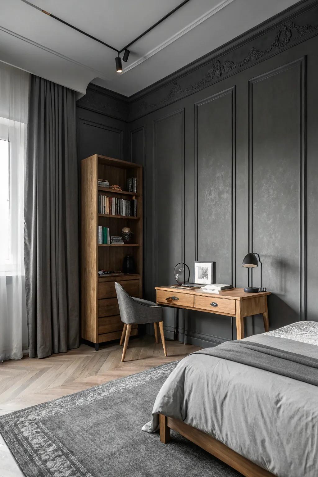 A monotone palette maintains a neat and chic design.