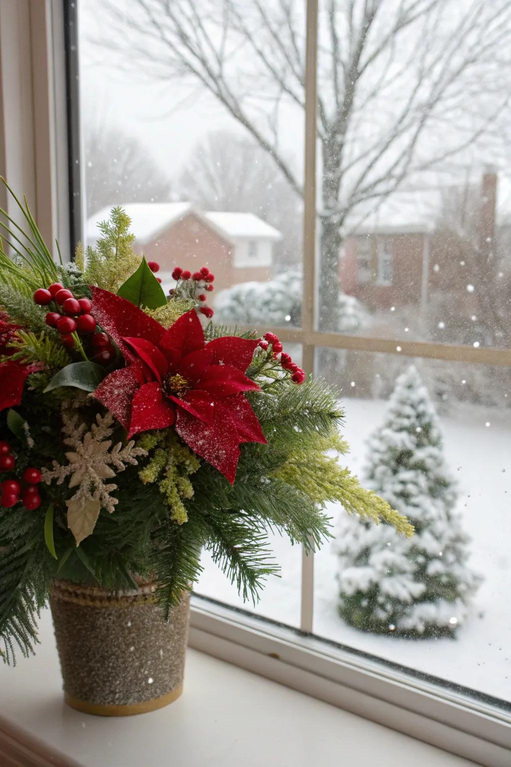 Sparkling magic featuring a festive wonderland touch.