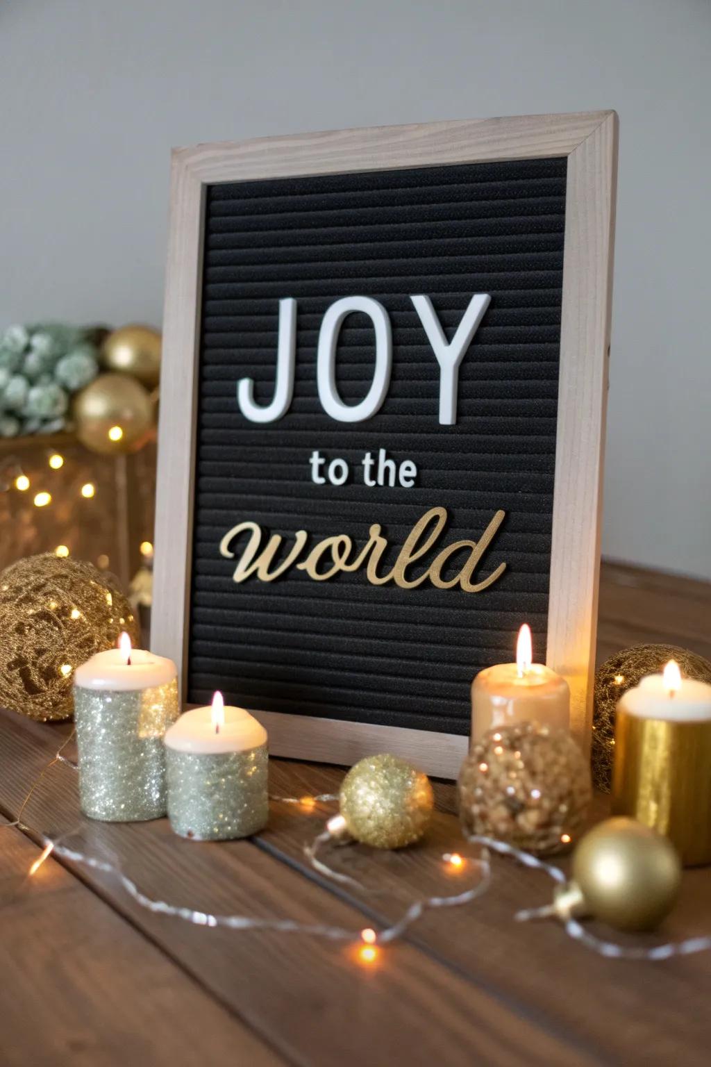 A joyful message board spreading happiness and cheer.