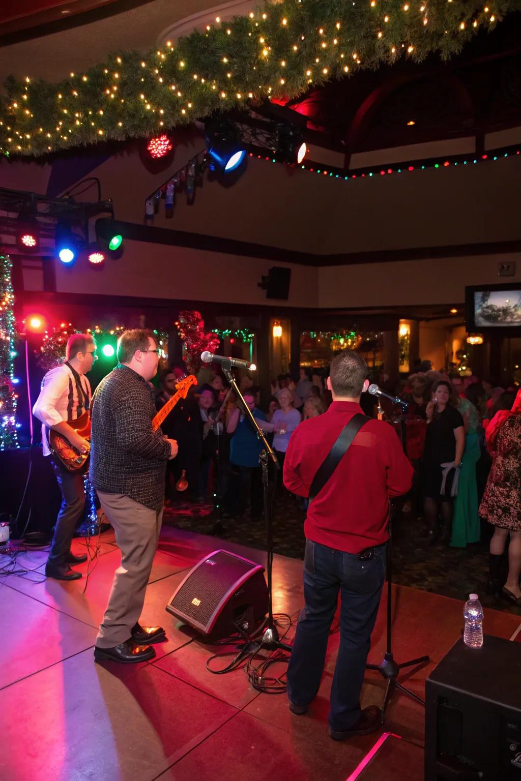 Maintain the energy high with live music or a curator.