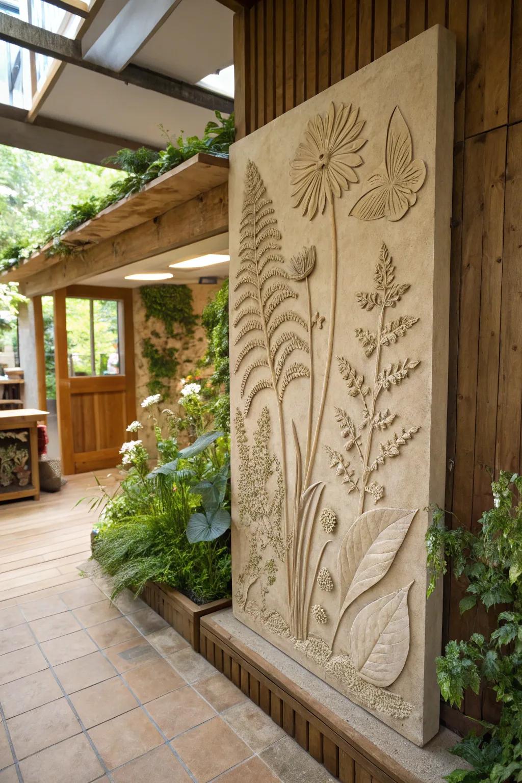 Planting area clay image, introducing a burst of green into your home.