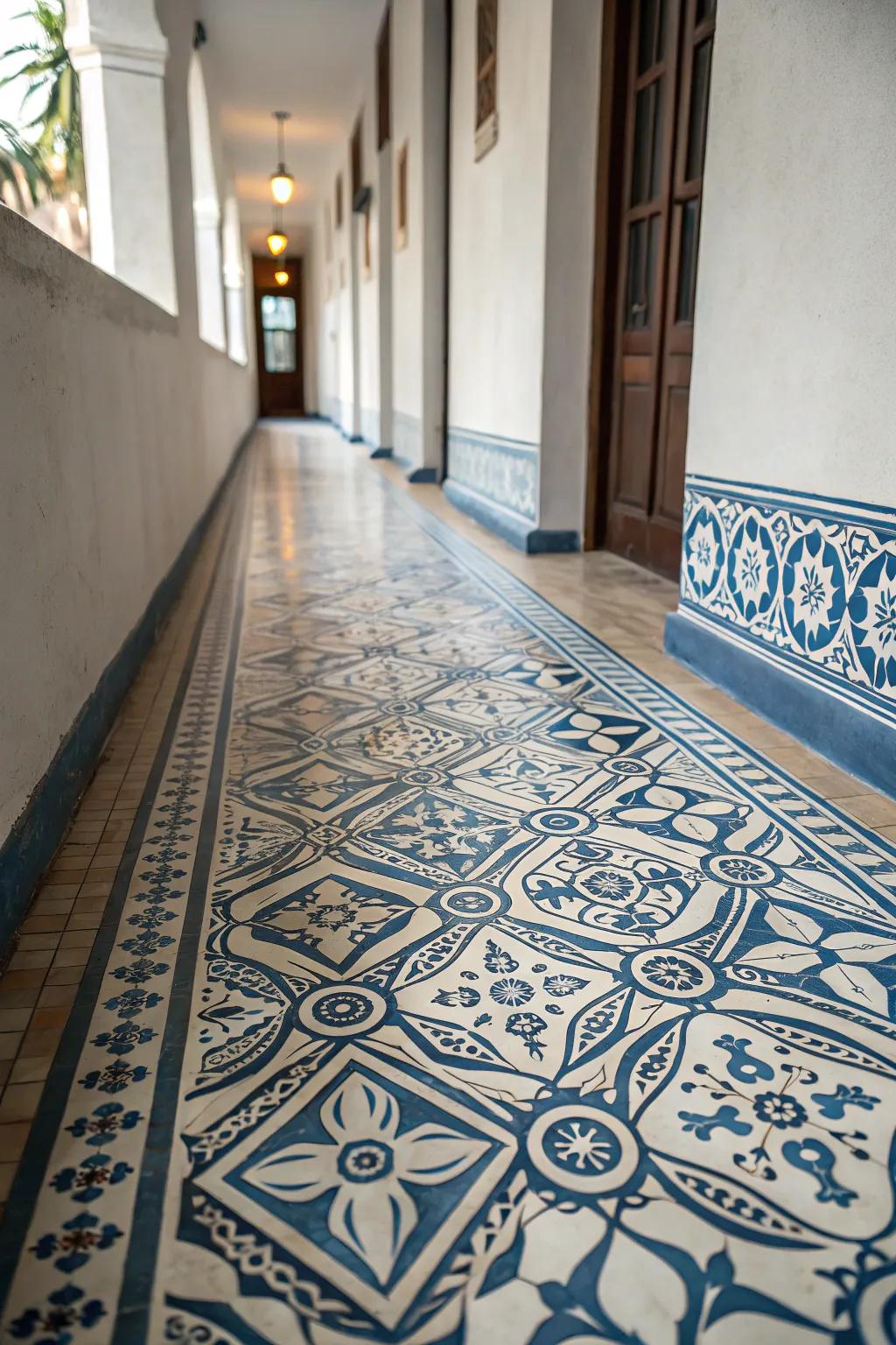 Encaustic tiles bring vintage coastal charm to your home.