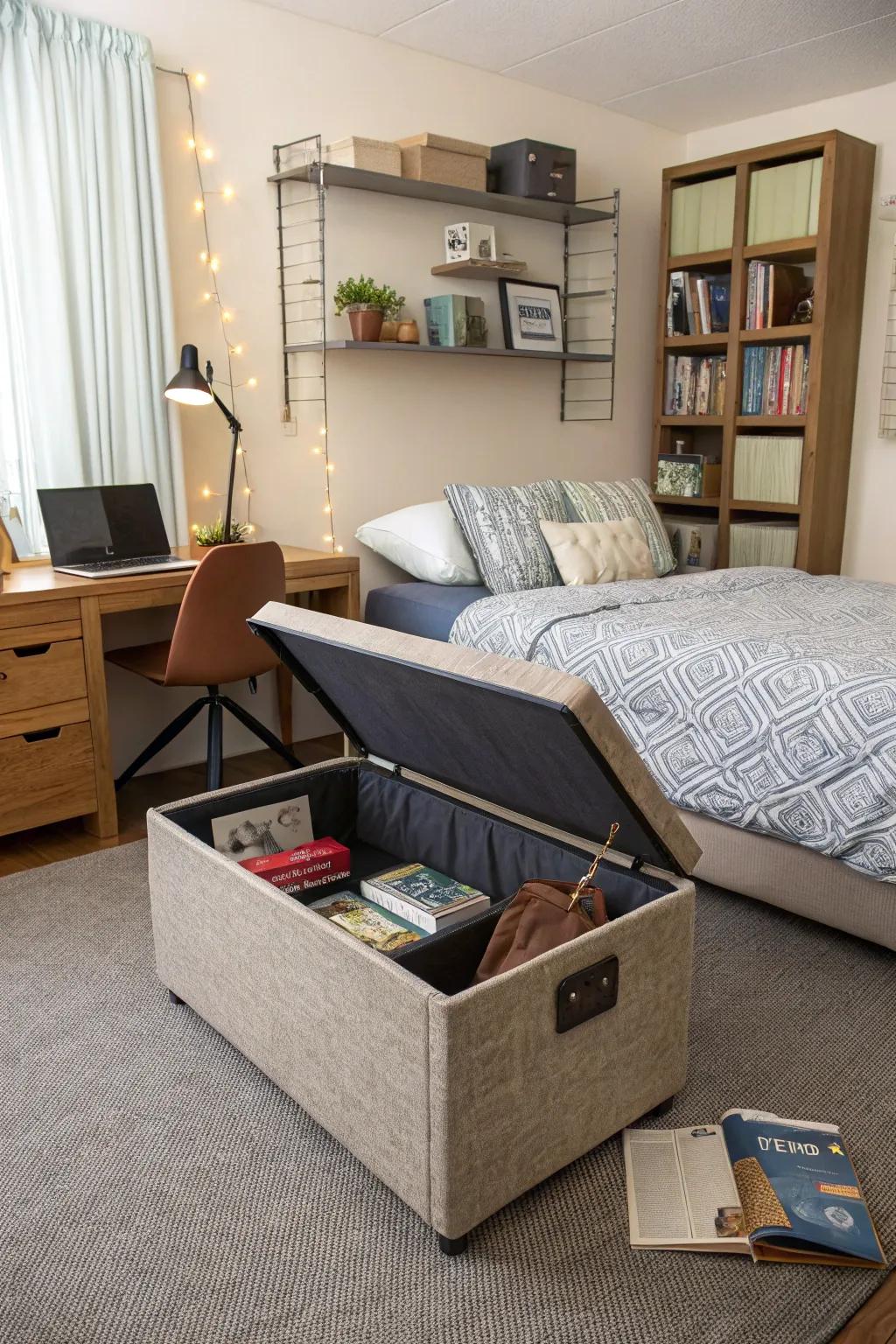 Furniture with many uses makes your space more practical.