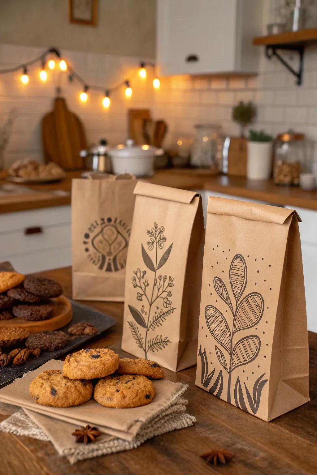 Ecologically conscious bundling appends an elegant and sustainable element.