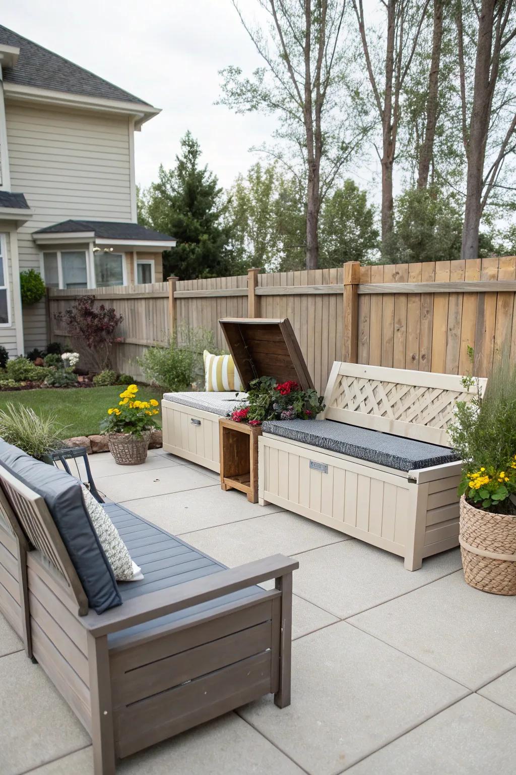 Multi-purpose furniture maximizes functionality.