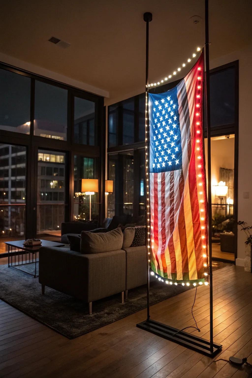 Illuminated flags create a magical ambiance in any setting.