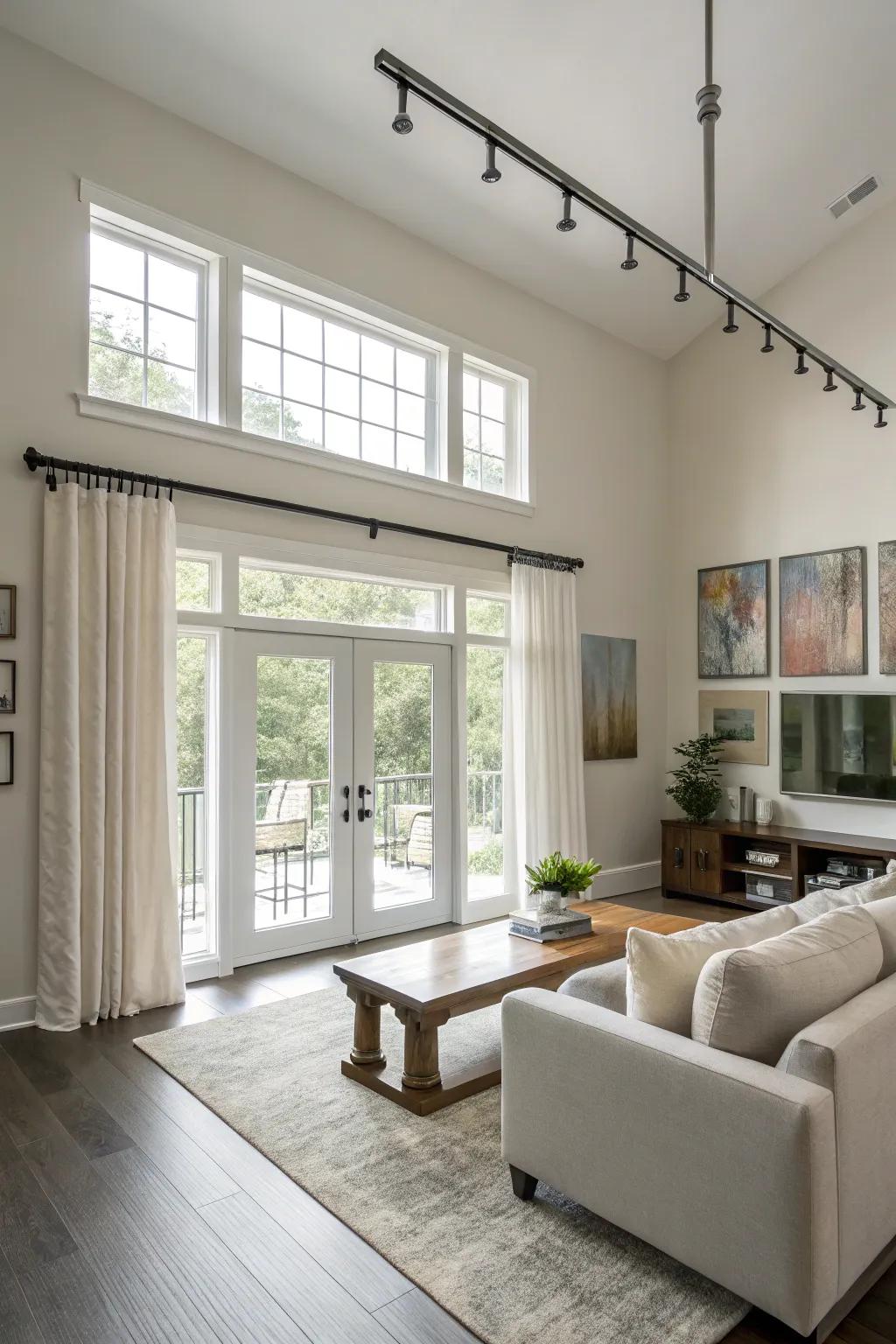 Steel curtain rods provide a bold, modern look for any space.