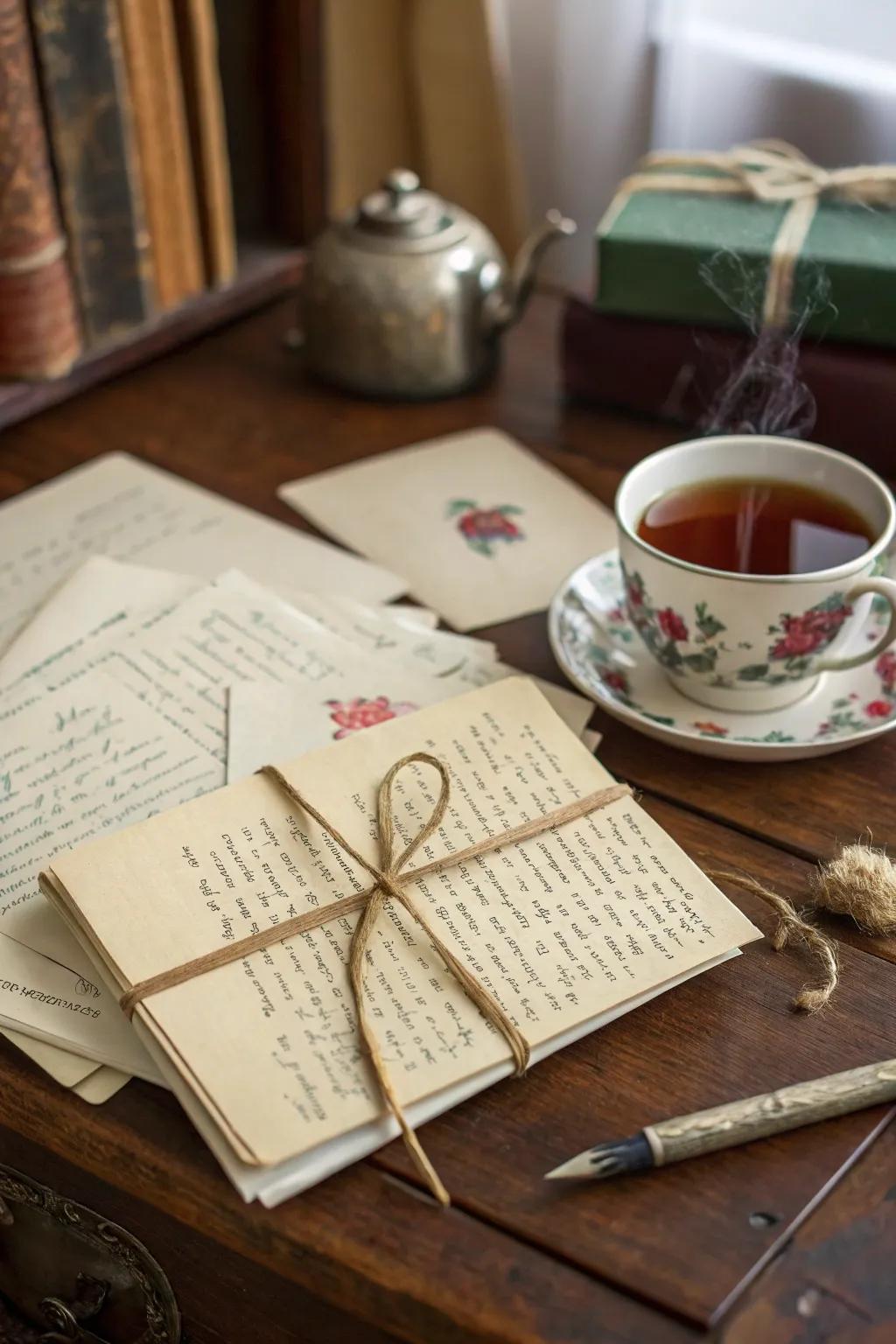 A handwritten missive compilation constitutes a timeless and heartfelt present.
