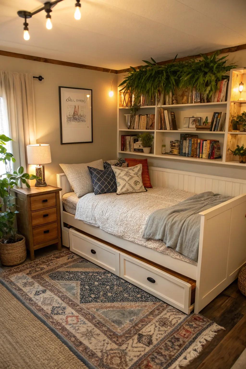 With a daybed that features a trundle, it’s easy to maximize functionality.