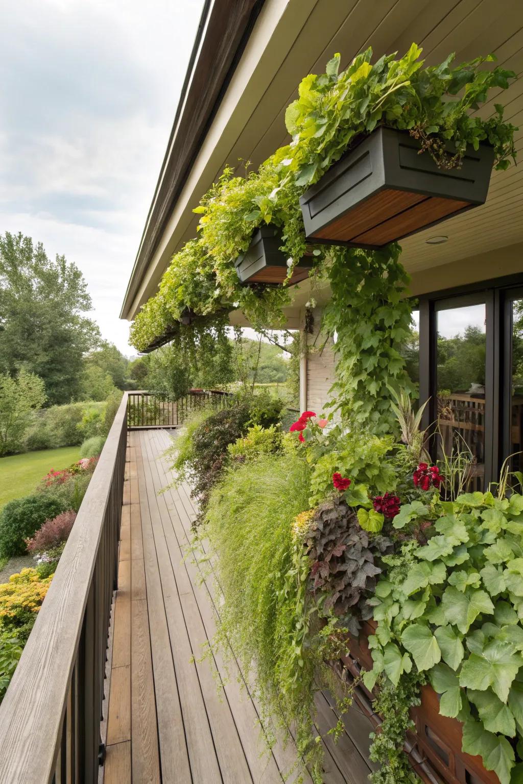 Fascia featuring integrated flora brings nature proximate to your dwelling expanse.